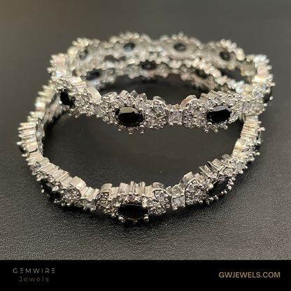 Black Stone Designer Bangles